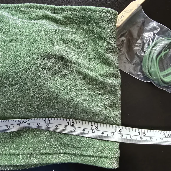 PINK Victoria's Secret Green Glitter Bikini - Picture 3 of 9